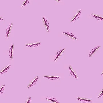 Seamless pattern cute purple caterpillar insect larva artwork イラスト素材