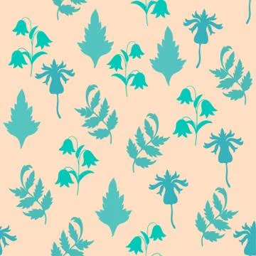 Seamless pattern with cute small flowers. Vector floral background. Illustrazione stock