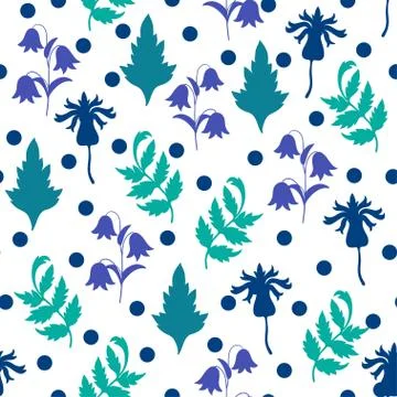 Seamless pattern with cute small flowers. Vector floral background. Stock Illustration