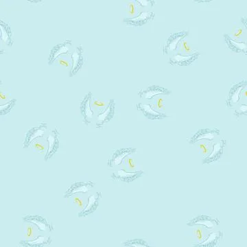 Seamless pattern cute wing angel cartoon vector Stock Illustration