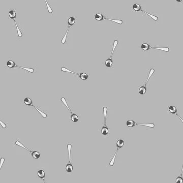 Seamless pattern cutlery spoon cartoon vector Stock Illustration