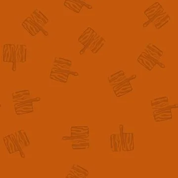 Seamless pattern cutting wooden pizza board cartoon vector Stock Illustration