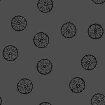 Seamless pattern cycle wheel bike cartoon vector Stock Illustration
