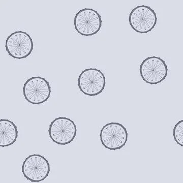 Seamless pattern cycle wheel bike cartoon vector 스톡 일러스트