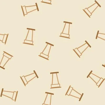 Seamless pattern cylinder podium cartoon vector Illustrazione stock
