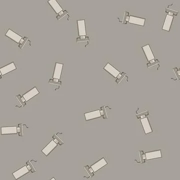 Seamless pattern cylinder podium cartoon vector イラスト素材