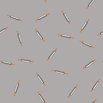 Seamless pattern cylinder rolling pin cartoon vector 库存插图