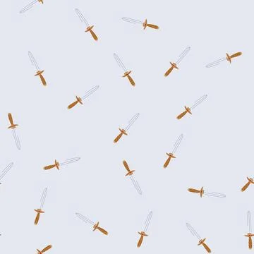 Seamless pattern dagger ancient weapon for close combat or ritual Stock Illustration