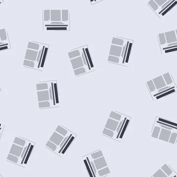 Seamless pattern daily financial newspaper cartoon vector Stock Illustration