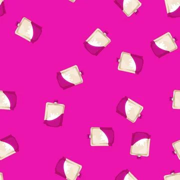 Seamless pattern dairy yogurt package cartoon vector 스톡 일러스트