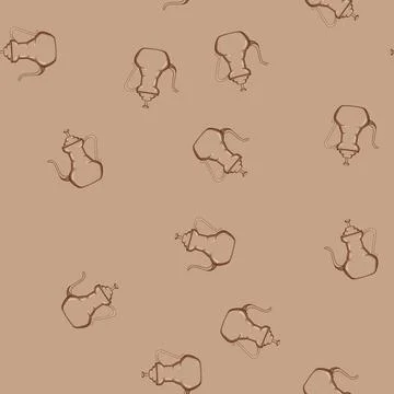 Seamless pattern dallah arabic tea pot cartoon vector Illustrazione stock