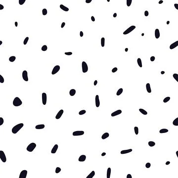 Seamless pattern of dalmatian or cow spots. Natural textures. Random spots .. Stock Illustration