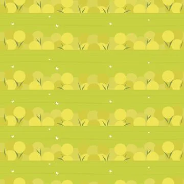 Seamless pattern with dandelions field. Flourish art for easter celebration.. Stockillustratie