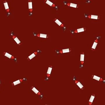 Seamless pattern danger fire extinguisher cartoon vector Stock Illustration
