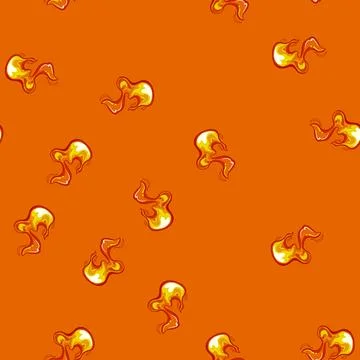 Seamless pattern danger flame cartoon vector 스톡 일러스트