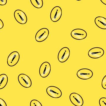 Seamless pattern danger yellow warning sign cartoon vector 스톡 일러스트