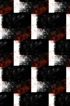 Seamless pattern. Dark art. Abstract painting with brush strokes and splashes Stock Illustration