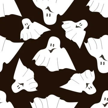 Seamless pattern on a dark background on the holiday - Halloween. Pumpkins, a Stock Illustration