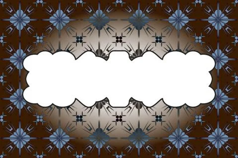 Seamless pattern on dark brown background. Illustrazione stock