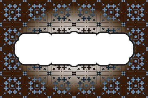 Seamless pattern on dark brown background. Stock Illustration