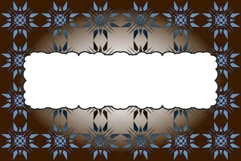 Seamless pattern on dark brown background. Illustrazione stock