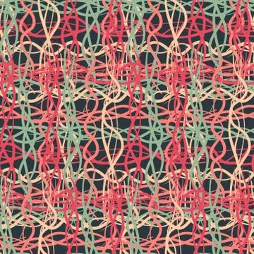 Seamless pattern of dark colored thread Illustrazione stock