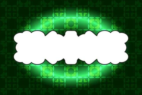 Seamless pattern on dark green background. Stock Illustration