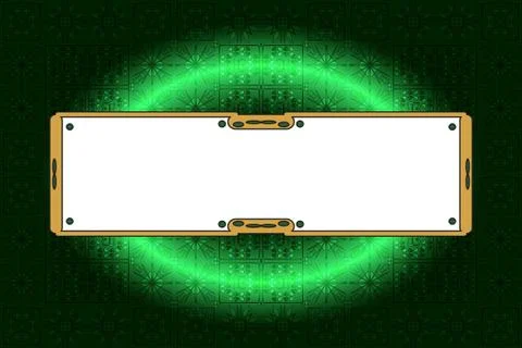 Seamless pattern on dark green background. Stock Illustration