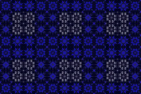 Seamless pattern on dark green background. Stock Illustration