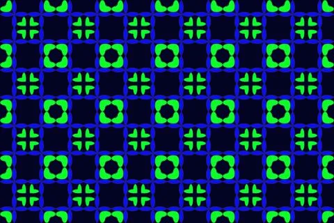 Seamless pattern on dark green background. Illustrazione stock