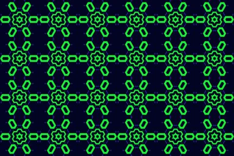 Seamless pattern on dark green background. Stock Illustration