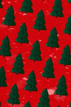 Seamless pattern of dark green Christmas trees. Illustrazione stock