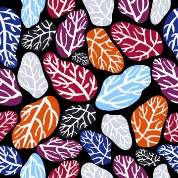 Seamless pattern on a dark grey background. Fashionable graphite color. Bronze Stock Illustration