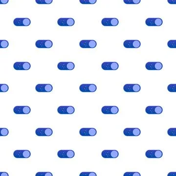 Seamless pattern of dark mode toggle switches イラスト素材