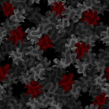 Seamless pattern dark smoke clouds camouflage texture. Stockillustratie