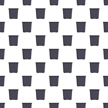 Seamless pattern with a dark wicker basket design Stock Illustration