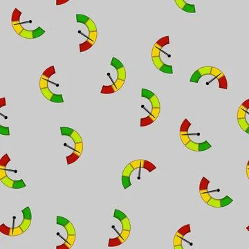 Seamless pattern dashboard speedometer cartoon vector 스톡 일러스트