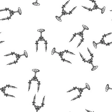 Seamless pattern data candlestick sketch hand drawn Stock Illustration