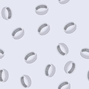 Seamless pattern data smart ring cartoon vector Stockillustratie