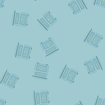 Seamless pattern database file cabinet cartoon vector Stock-Illustration