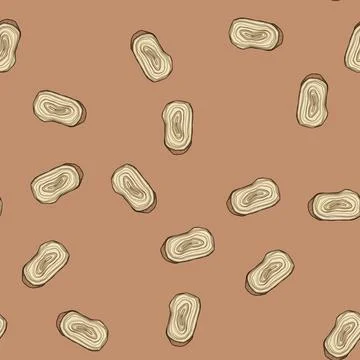 Seamless pattern dating tree rings cartoon vector 스톡 일러스트