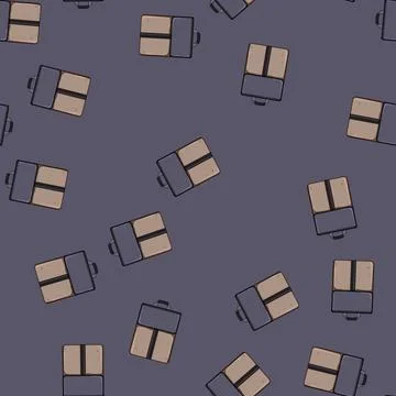 Seamless pattern daypack backpack cartoon vector イラスト素材