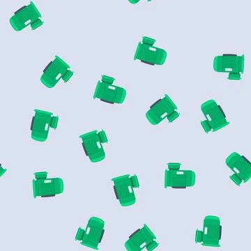 Seamless pattern dc electric motor cartoon vector Stock Illustration