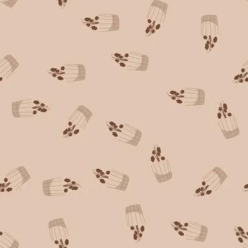 Seamless pattern dead plant in pot, symbolizing failure and neglect Stock Illustration