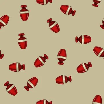 Seamless pattern dead urn ashes cartoon vector 库存插图
