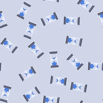 Seamless pattern deadline sandglass cartoon vector Illustrazione stock