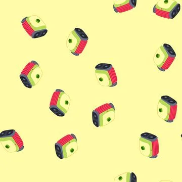 Seamless pattern debris pool cleaning robot cartoon vector Ilustración de archivo