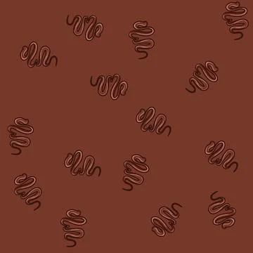 Seamless pattern decadent chocolate drip sause cartoon vector イラスト素材