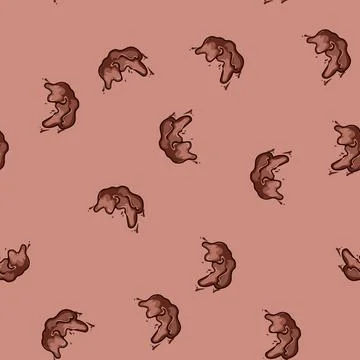 Seamless pattern decadent chocolate splash cartoon vector Stock Illustration