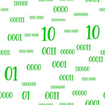 Seamless pattern of decimal code. High-tech futuristic colorful decimal compu Stock Illustration